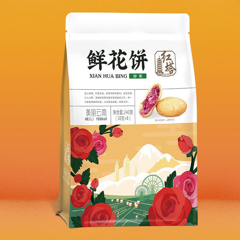 Yunnan Hongta Flower Cake Tartary Buckwheat Flavor 1 pack