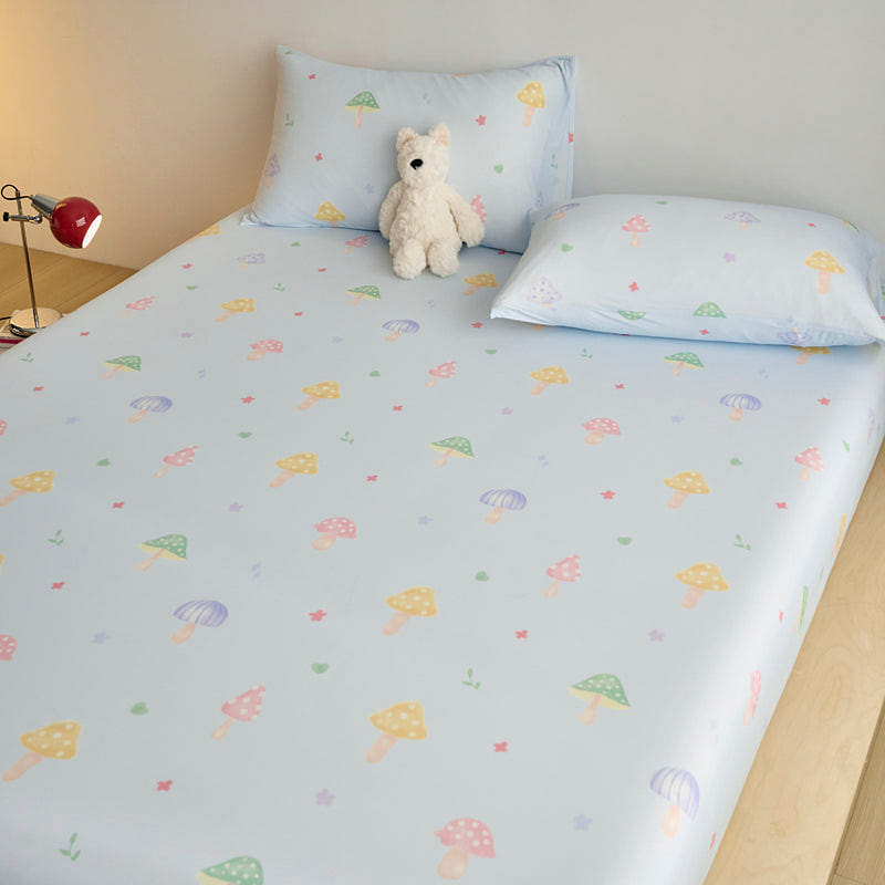 Glace Dreams Fitted Sheet Set Mushroom Sky-King 2000 g