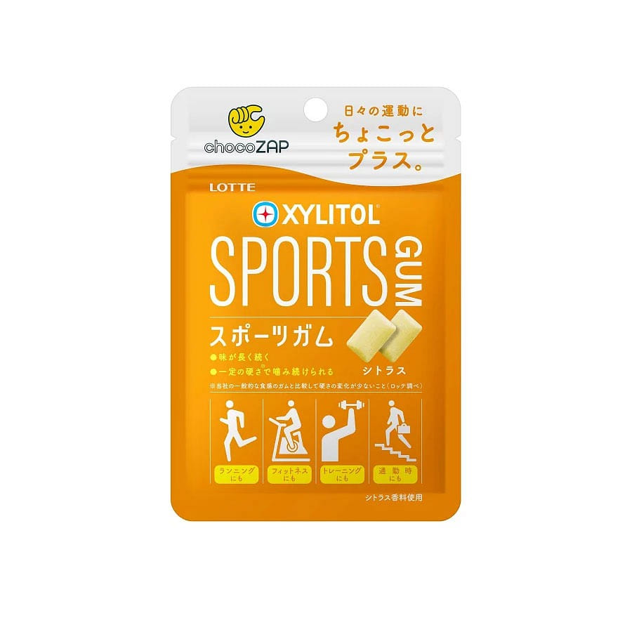 Lotte Xylitol Sports Gum-Citrus Flavor 21 g