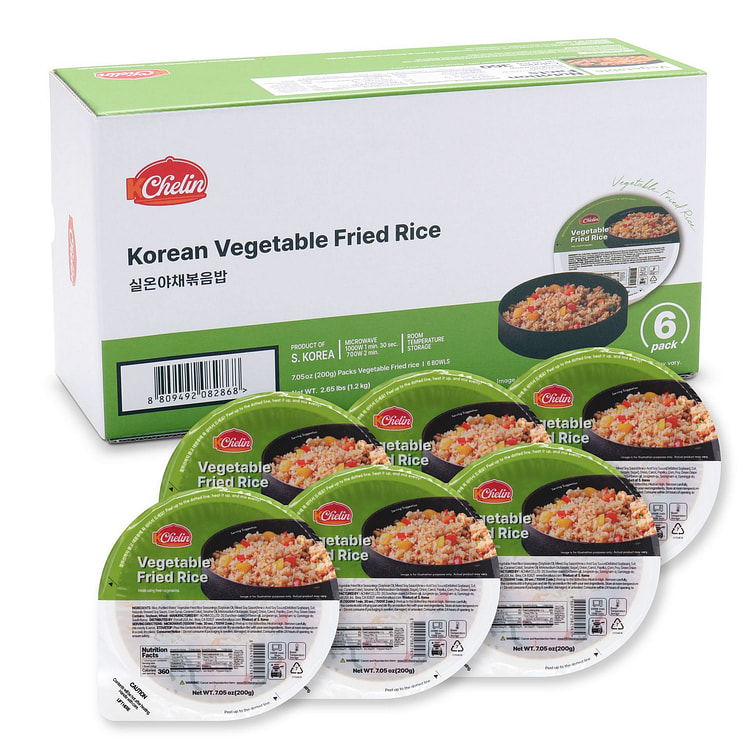 KChelin Cooked Vegetable Fried Rice, Ready in Mins 200 g*6 pack