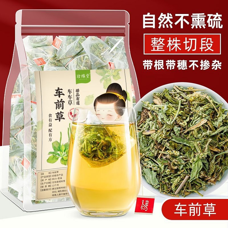 颂潮车前草新鲜干货车轮草袋泡茶50g*1