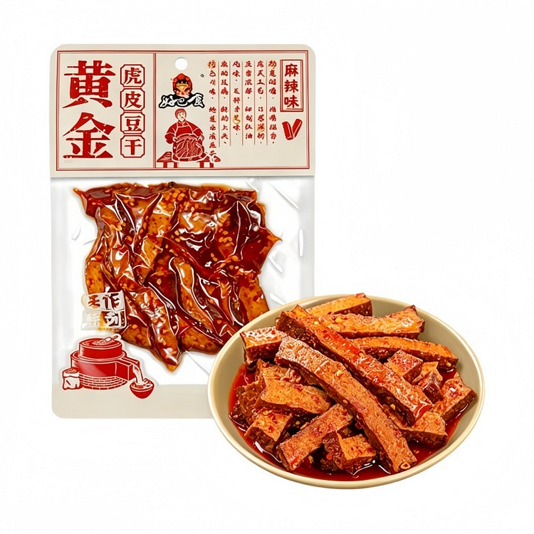 Haobashi Handmade Golden Tofu Skin Dried Tofu 80g 1 pack