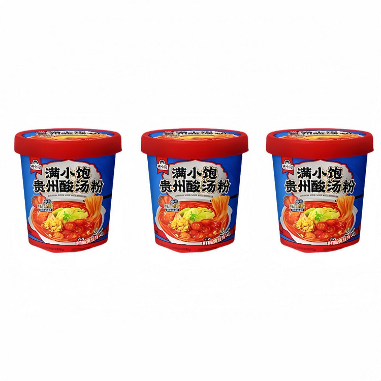 满小饱贵州酸汤粉酸辣粉杯装122g*3个