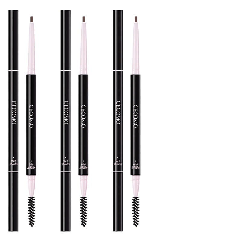 #01 Brown Dual-tip Waterproof Brow Pencil, 3pcs 1 count