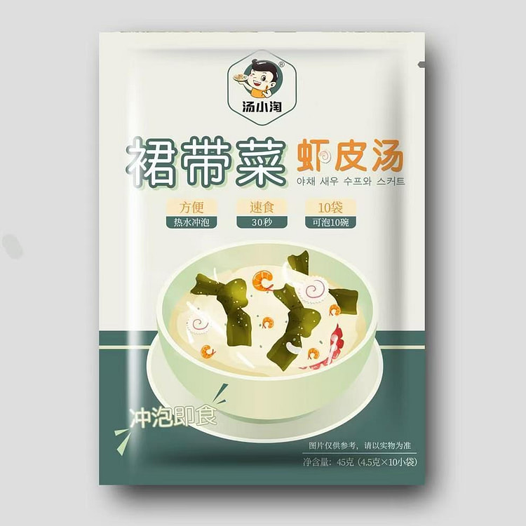 Tang Xiaotao Wakame and Dried Shrimp Soup 4.5g*10 45 g