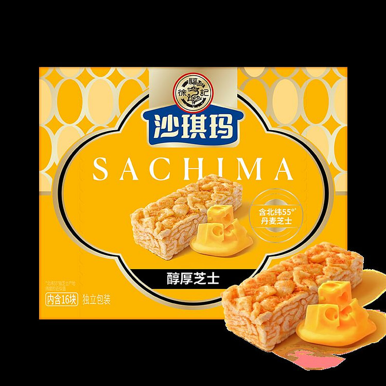 徐福记金标风味芝士味沙琪玛下午茶点心盒装零食16枚