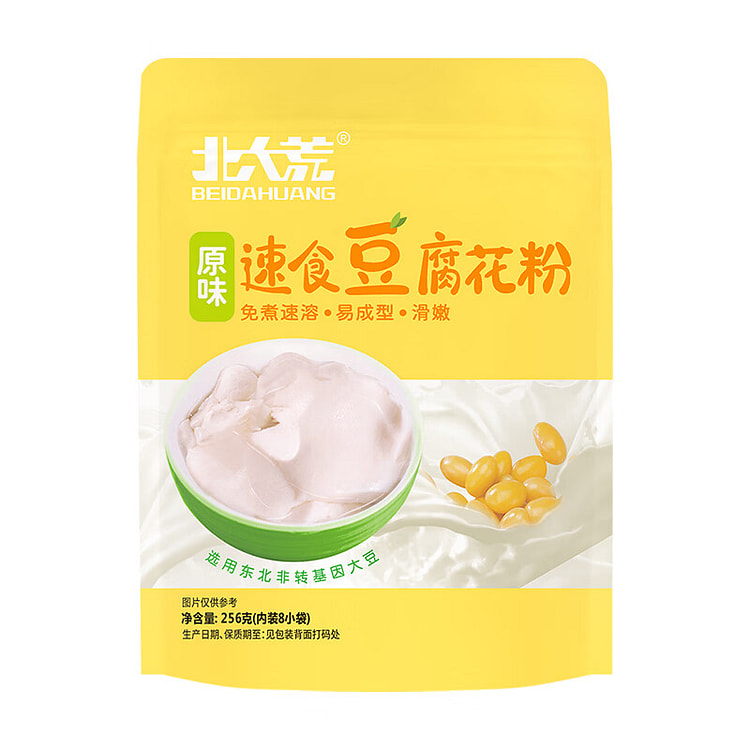 北大荒 原味速食豆腐花 低甜高蛋白健康早餐冲饮免煮 256 克