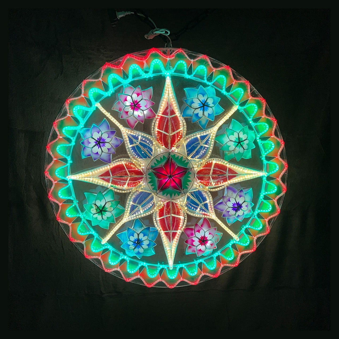 Tala Petals Capiz Parol Colored LED 30 INCH 1 each