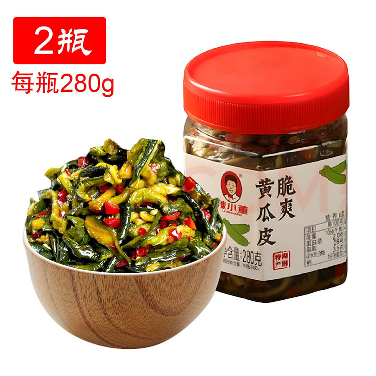 辣小董 脆爽黄瓜皮 下饭开胃菜榨菜 280g*2瓶