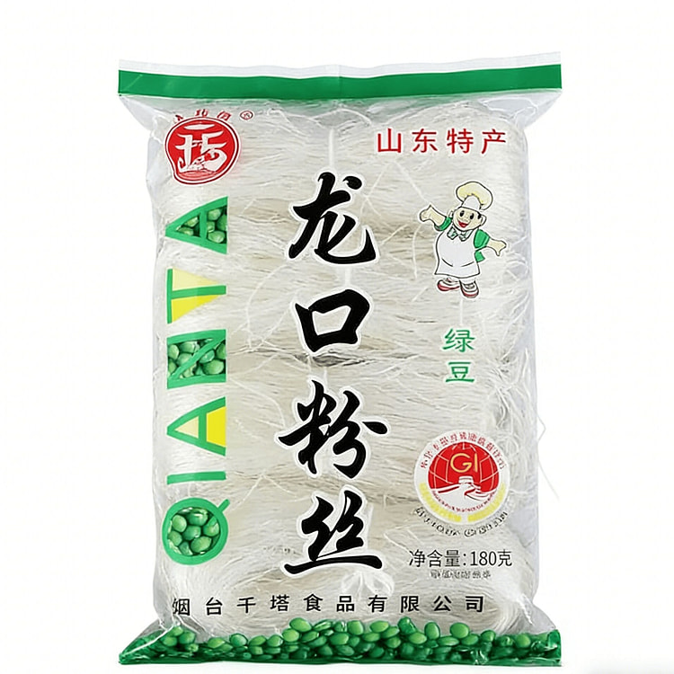 塔尊龙口粉丝正宗山东特产纯绿豆白粉丝180g 180 克