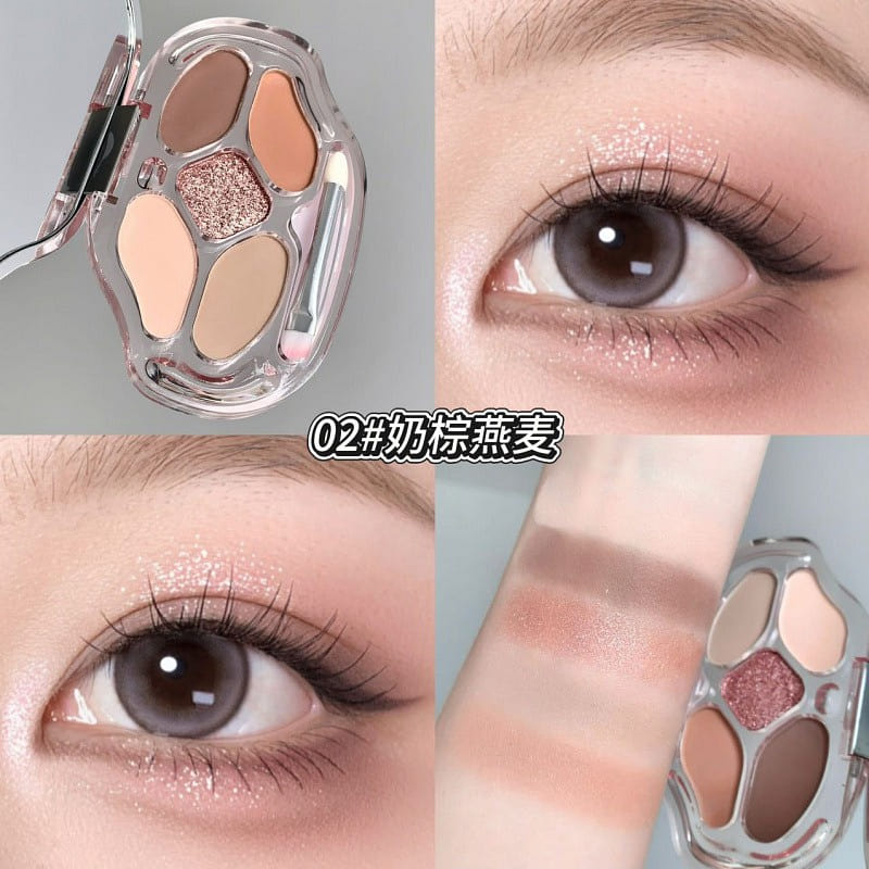 Five-Color Under-Eye Palette-Smooth Non-Dusty#02 1 box