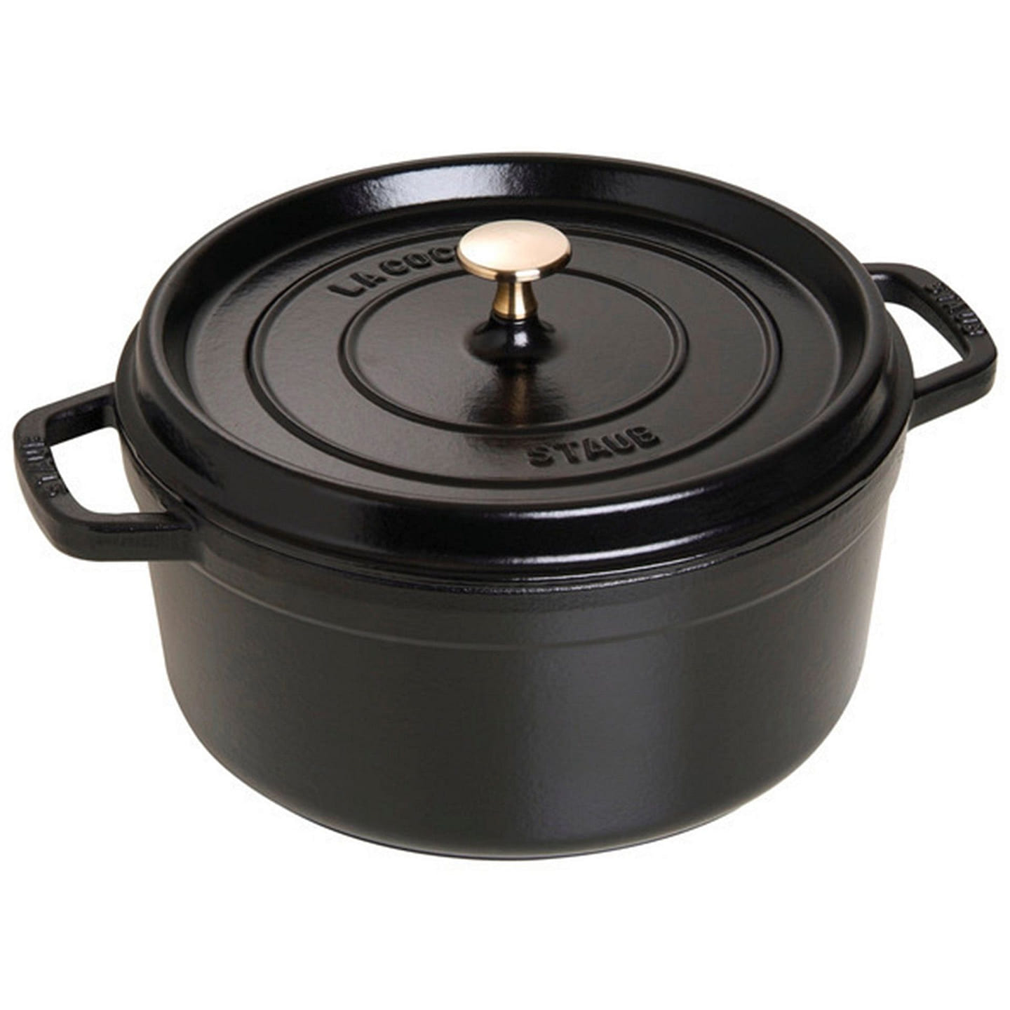 STAUB Cast Iron 5.5-qt Round Cocotte 5.5-qt / Matte Black 1 each
