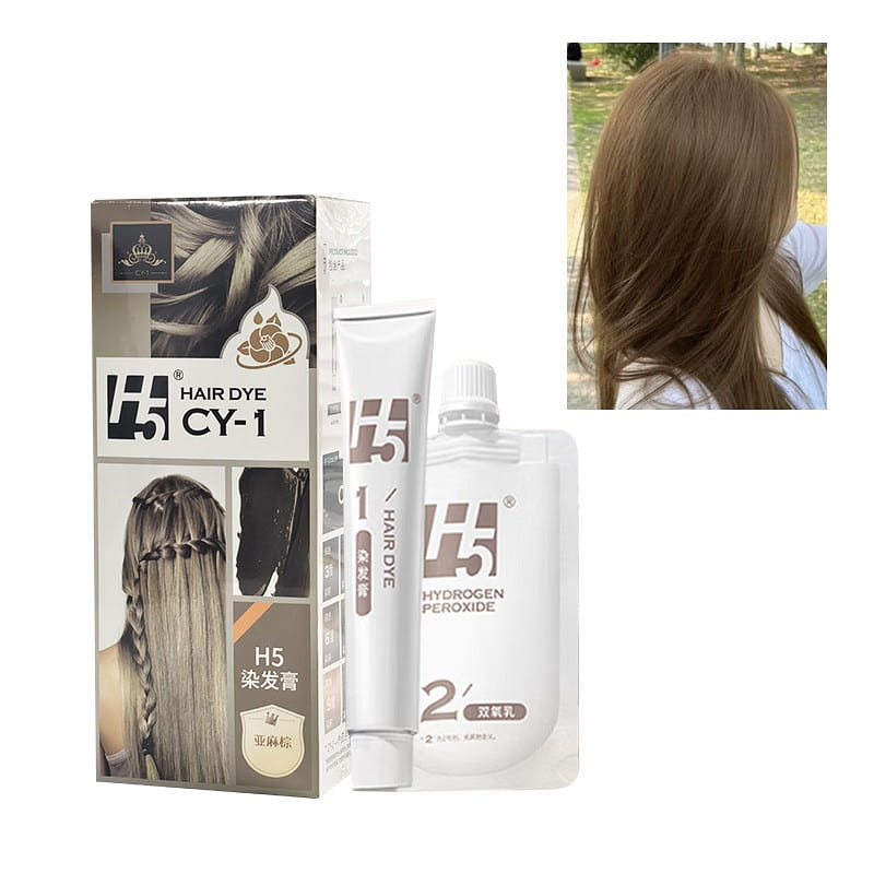Hair Dye Cream Flax Brown Home Hair-Coloring Kit 1 each