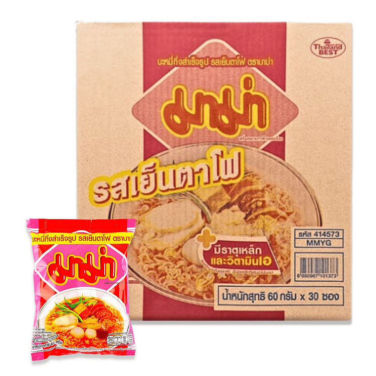 [MAMA] Mì Hồng Thái Lan Yentafu - 60g Thùng 30 Gói 1 each