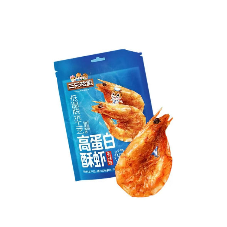 三只松鼠高蛋白酥虾即食香辣味20克*1袋 20 克