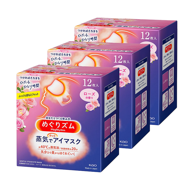 花王 蒸汽眼罩-玫瑰 12 片 (3 套)