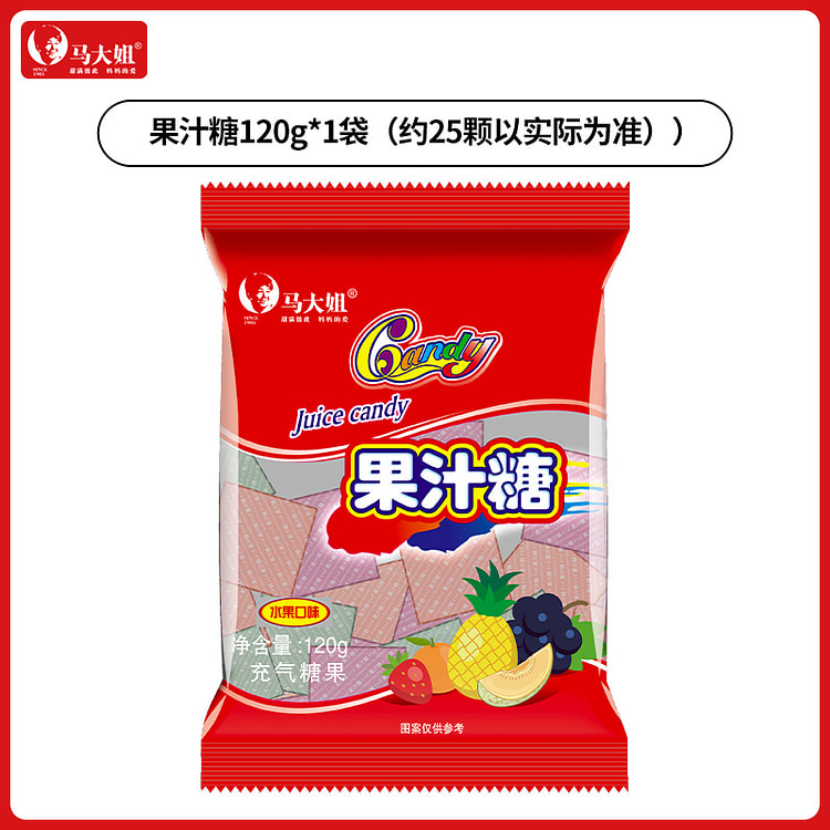Juice Gummies Fruit Flavor 120g/bag