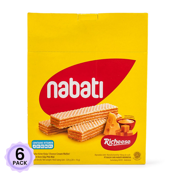 Bánh Xốp Kem Phô Mai Nabati 320 g*6 pack