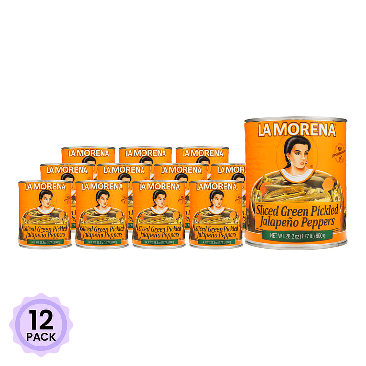 La Morena Sliced Pickled Jalapeno Peppers 27 oz*12 pack