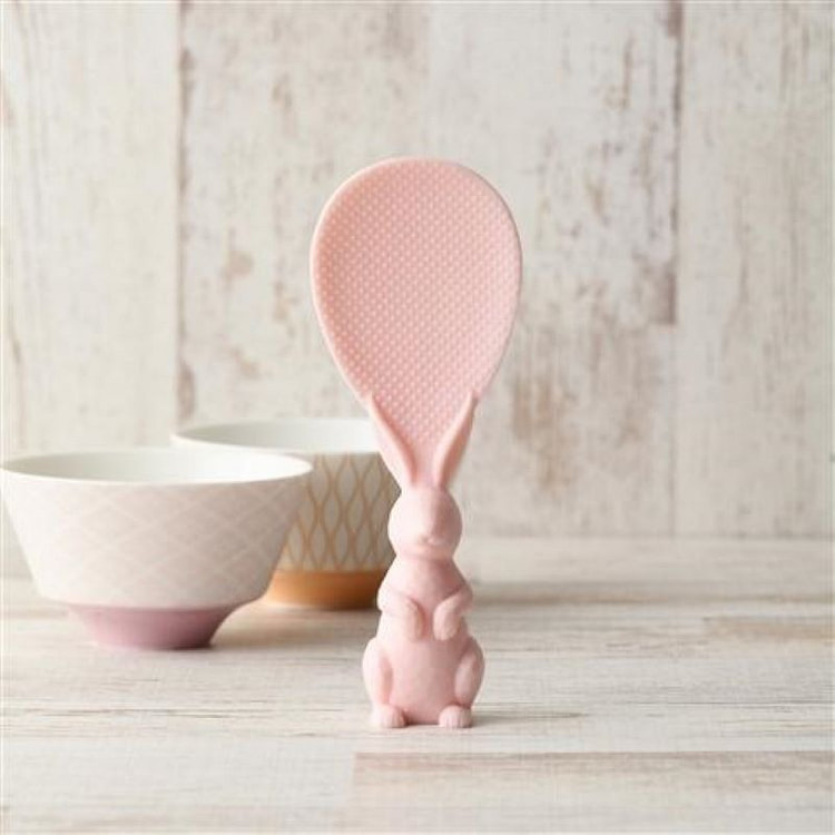 Francfranc Rabbit Stand-up Rice Spoon - Pink