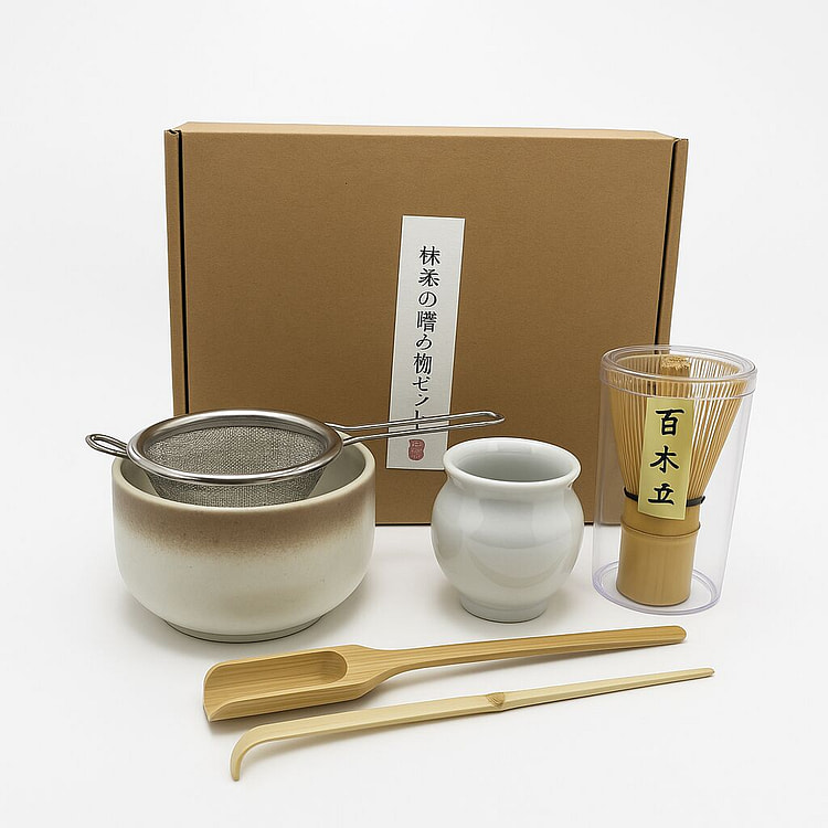 6 件套日本抹茶仪式套装（白色）