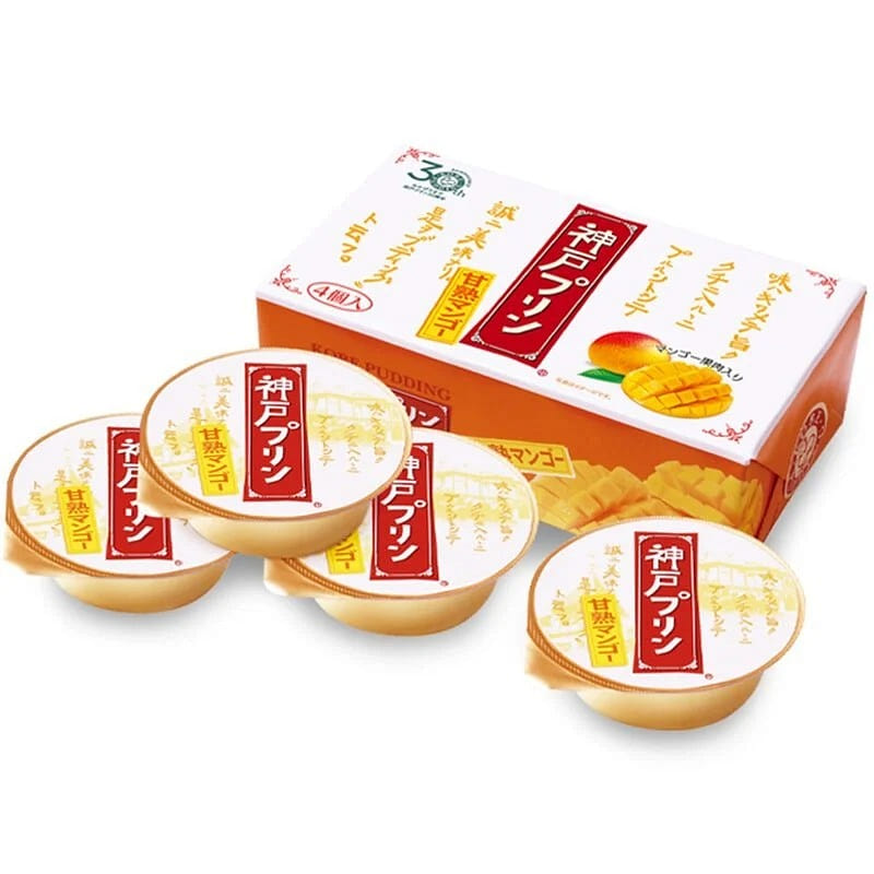 Kobe Pudding - Ripe Mango Flavor 4 pcs 1 box