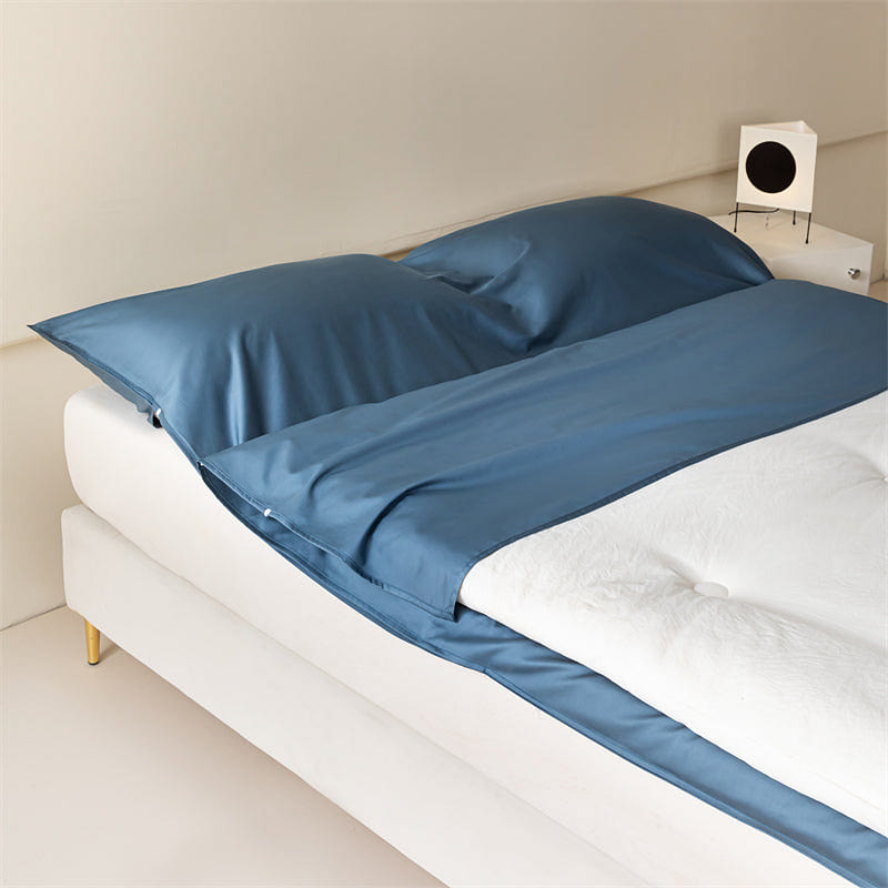 Luxury Cotton Travel Sleep Sack Aegean Blue-Twin 2000 g