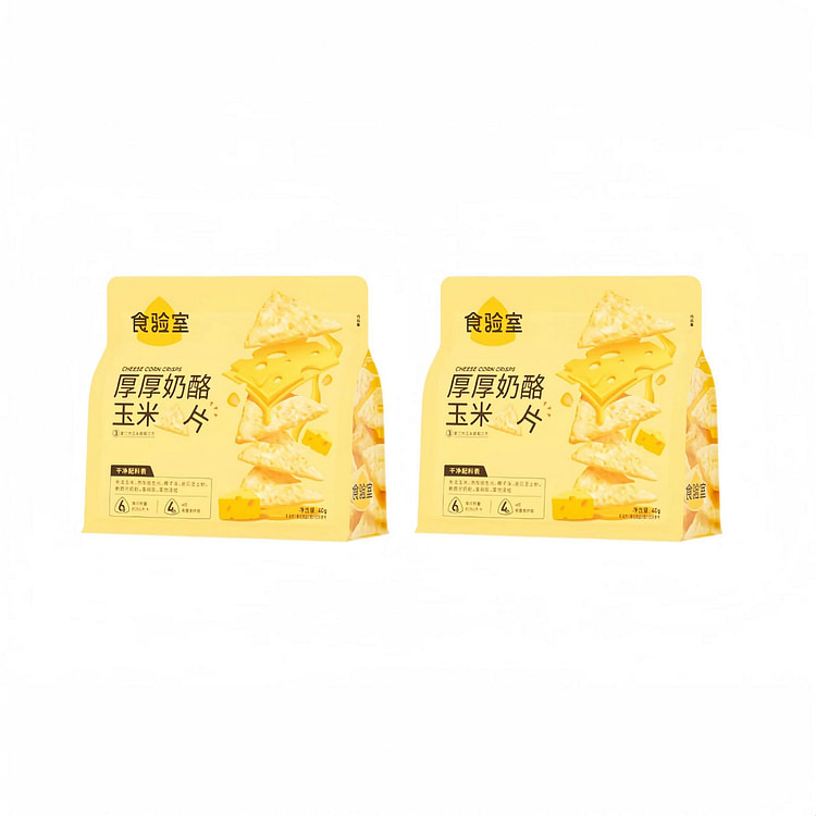 食验室厚厚奶酪玉米片40g*2盒装