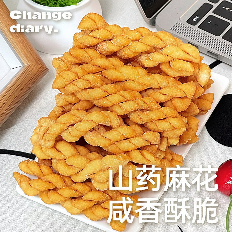 轻即 低糖铁棍山药小麻花 无糖饼干糖尿中老年 1袋 320 克