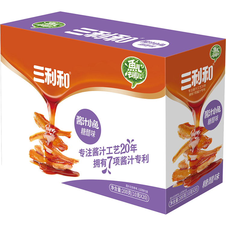 童记三利和糖醋小鱼仔小鱼干江浙口味200g*1盒