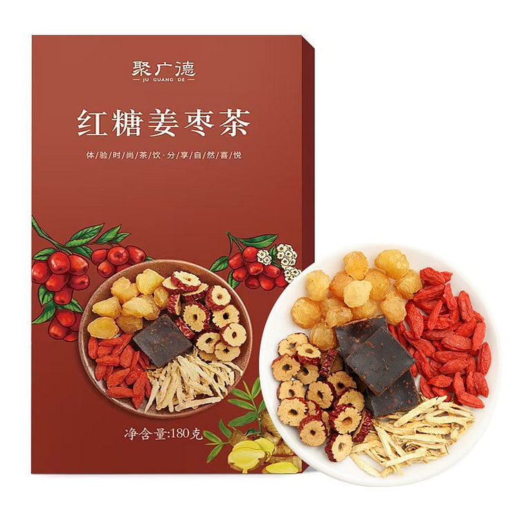 聚広徳 黒糖生姜棗茶 体を温め寒さ除き気血調整 12 袋 180 g