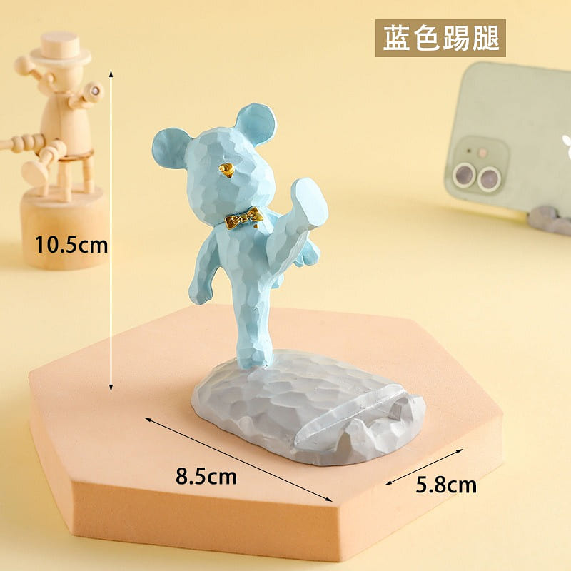Premium phone holder cute bear table decoration gift for girl baby friend, kblue 1 count