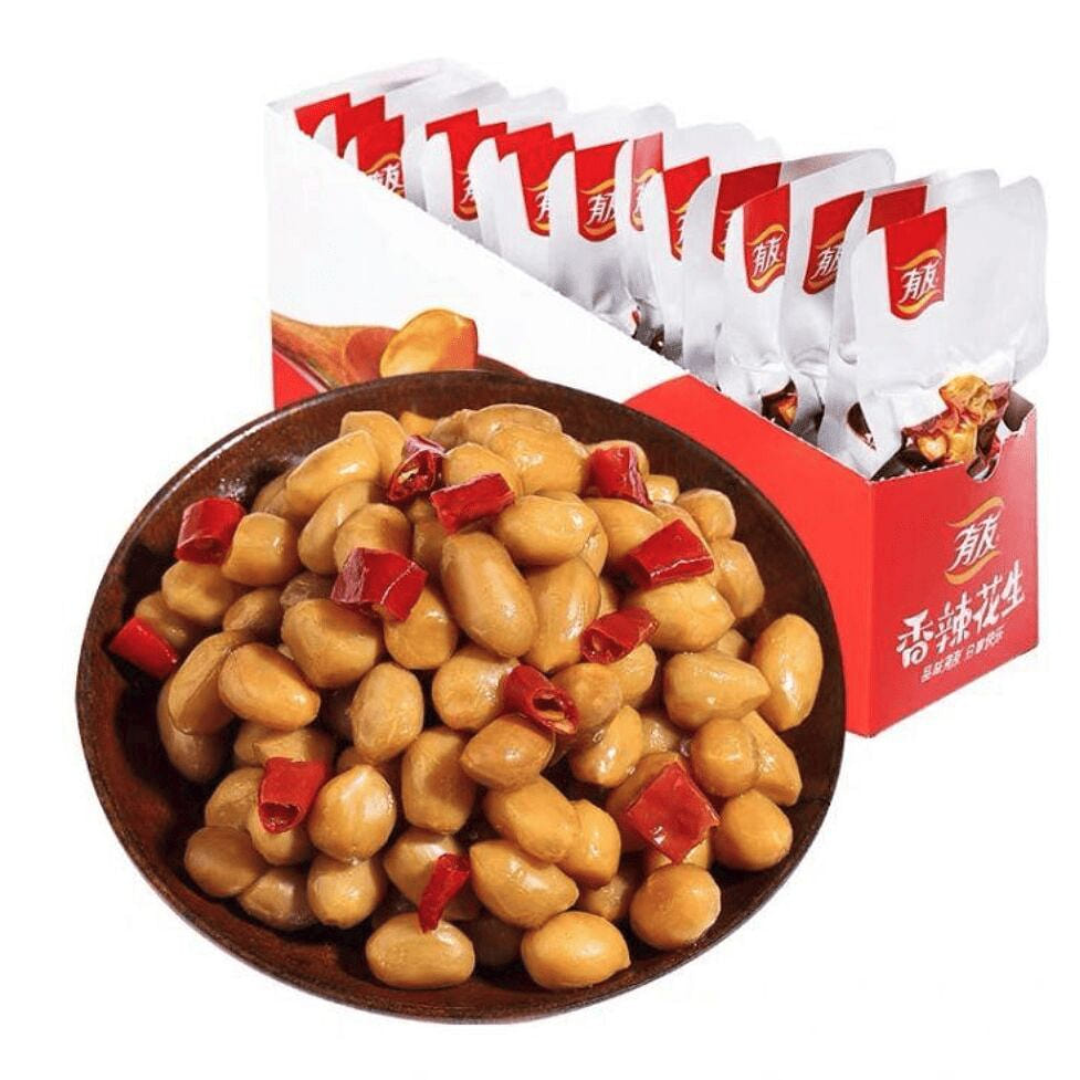 Youyou Spicy Peanut Snack 18g x 20 (Box) 1 box