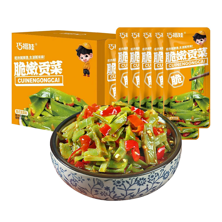 巧福娃 脆嫩贡菜 韩式泡菜味 【一口嘎嘣脆】【低卡解馋小零食】16g*20pcs