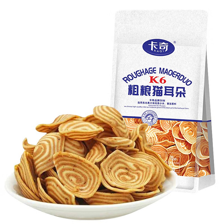 卡奇 粗粮猫耳朵 烧烤味 怀旧休闲零食 猫耳酥 280 克