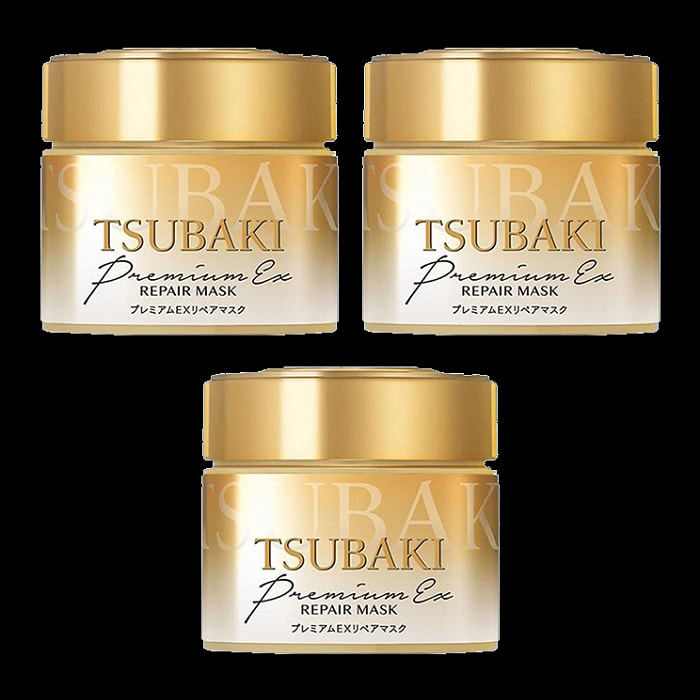 Shiseido资生堂 TSUBAKI丝蓓绮 金色0秒修复发膜 180g*3罐