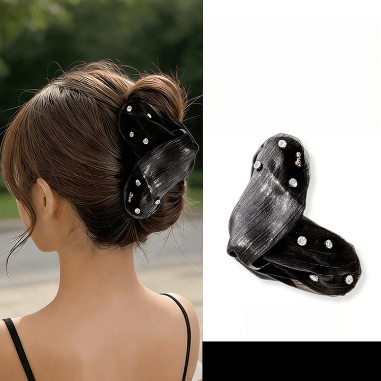 Tulle Butterfly Hair Claw 16cm Elegant Black 1 count