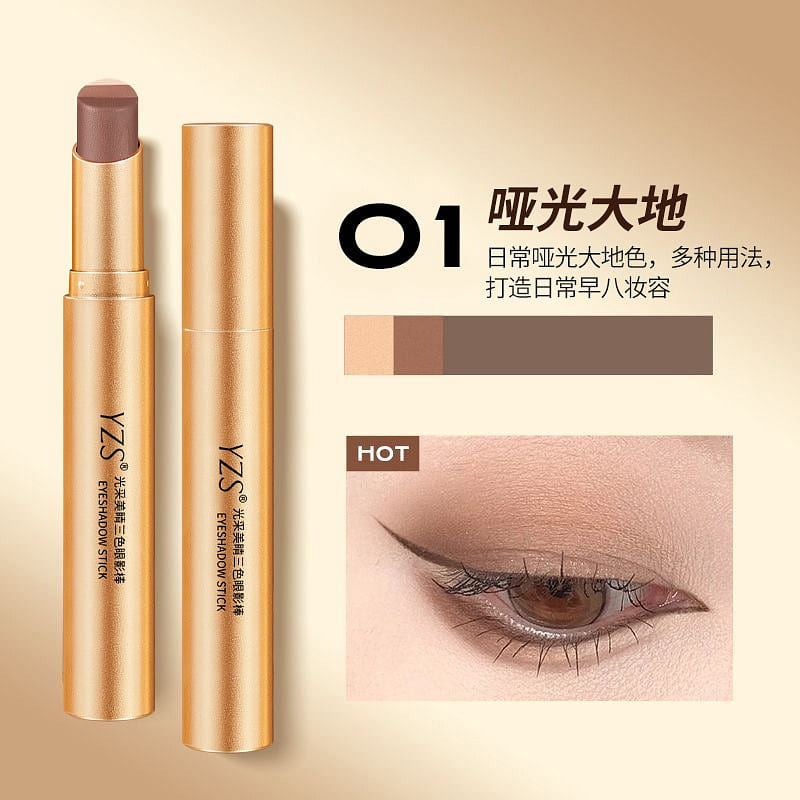 Radiant Eyes Three-Colour Eyeshadow Stick #01 1 count
