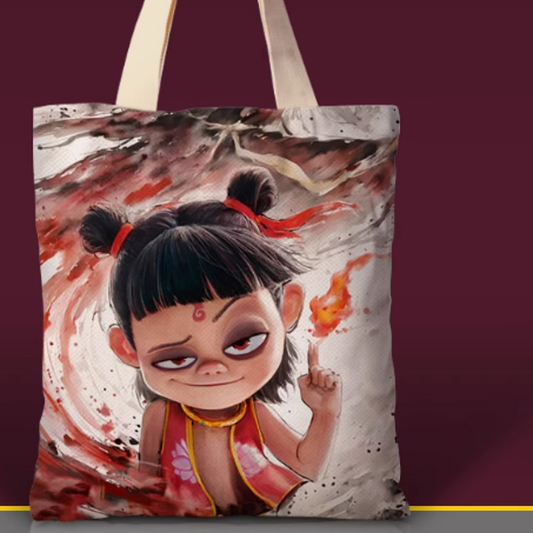 Nezha 2 devil child make around canvas bag