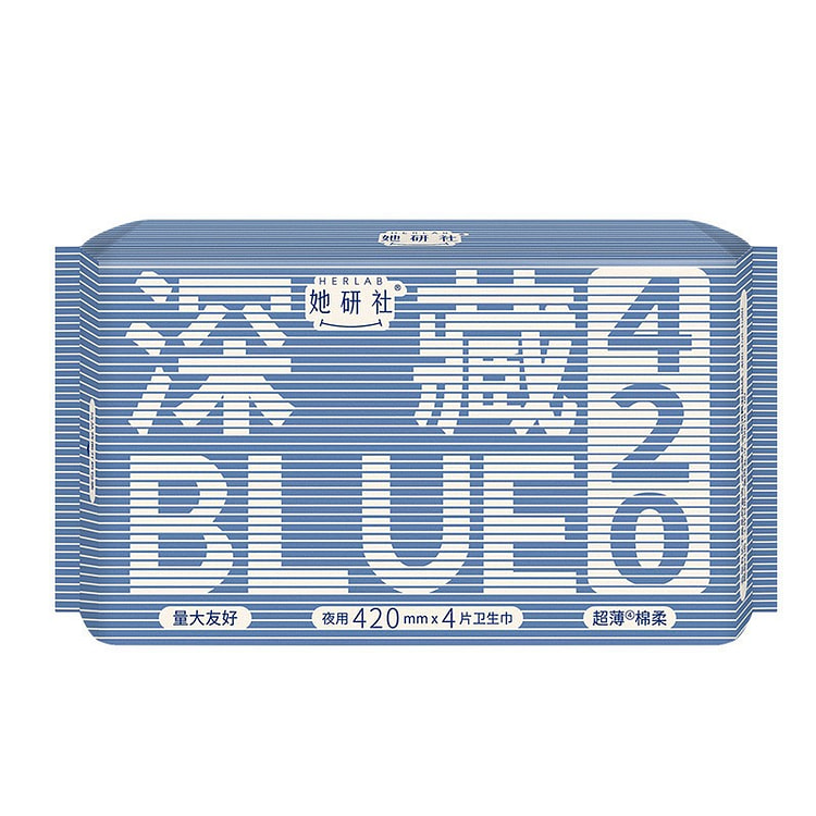 她研社 深藏BLUE 卫生巾夜用 420mm 4片