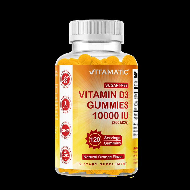 Sugar Free Vitamin D3 10000 IU 120 Gummies