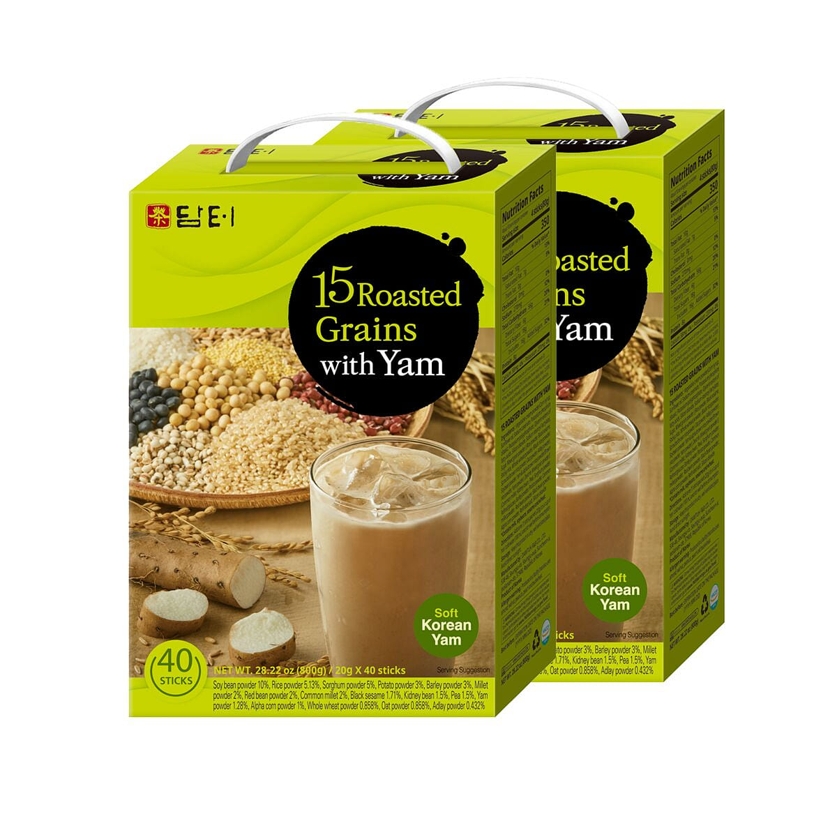 Damtuh 15-Grain Powdered Drink Mix, 2 Boxes 80 count