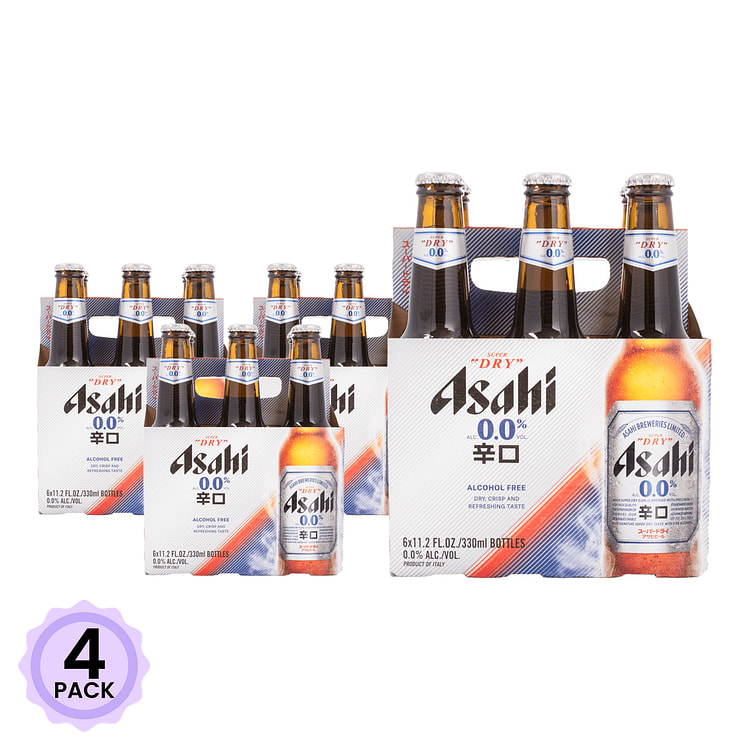 Asahi Super Dry Beer No Alcohol 11.2 fl.oz*6 bottles*4 pack