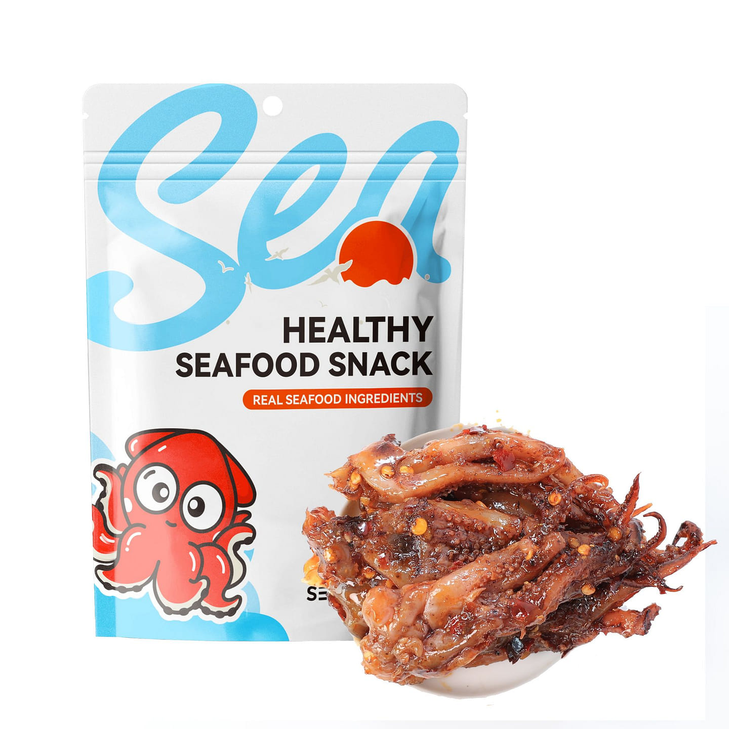 Sea Fortune Spicy Squid Snack High Protein 80 g