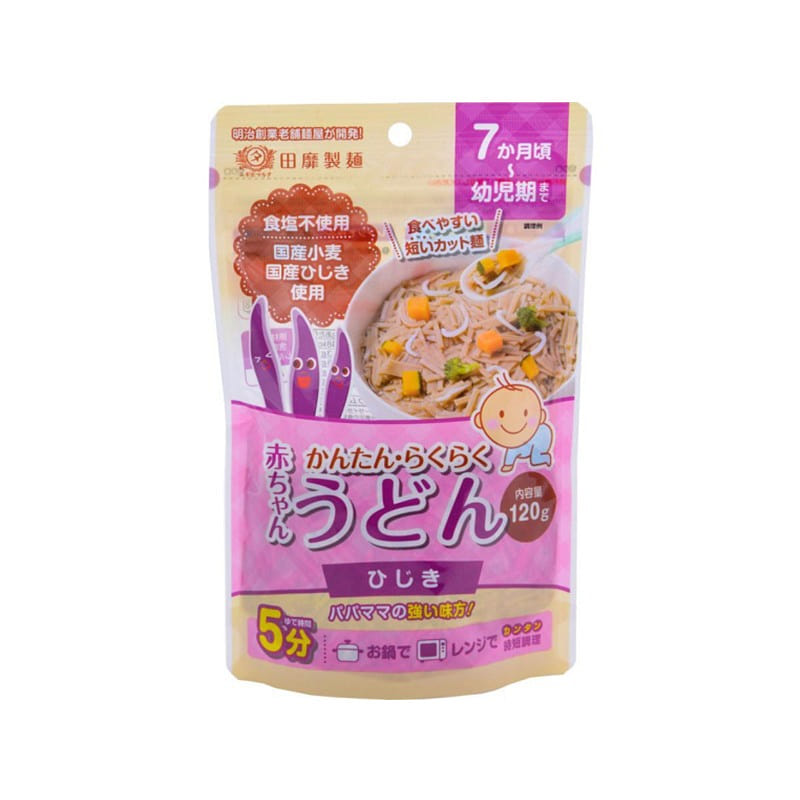 Tanabiki Baby Noodles Hijiki 120g Udon 7M+ 1 each