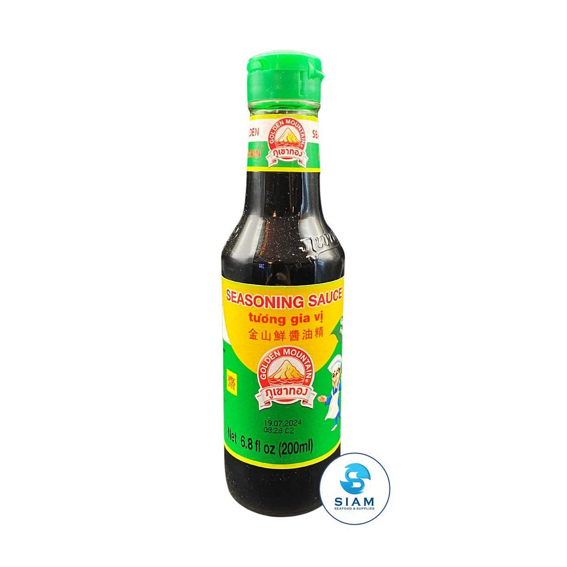 Golden Mountain Seasoning Sauce Green Cap (Soybean Sauce) 6.8 oz