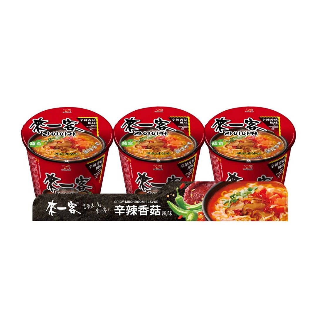 Spicy Mushroom Flavor Instant Noodles 3pcs 207 g