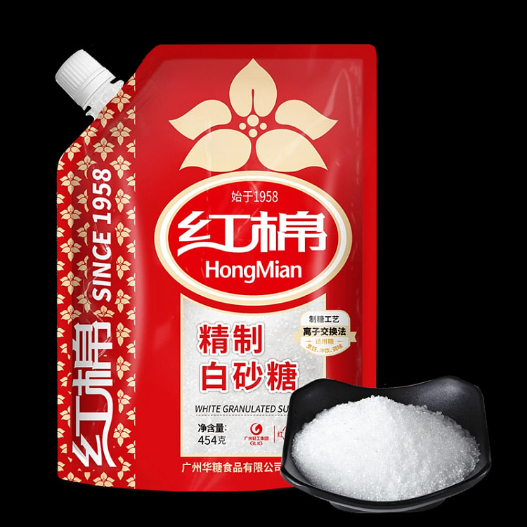红棉白砂糖454g*1袋 国货调味糖烘焙料