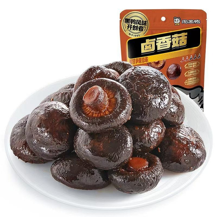 周黑鸭 卤香菇 麻辣卤味素食蘑菇 128 克
