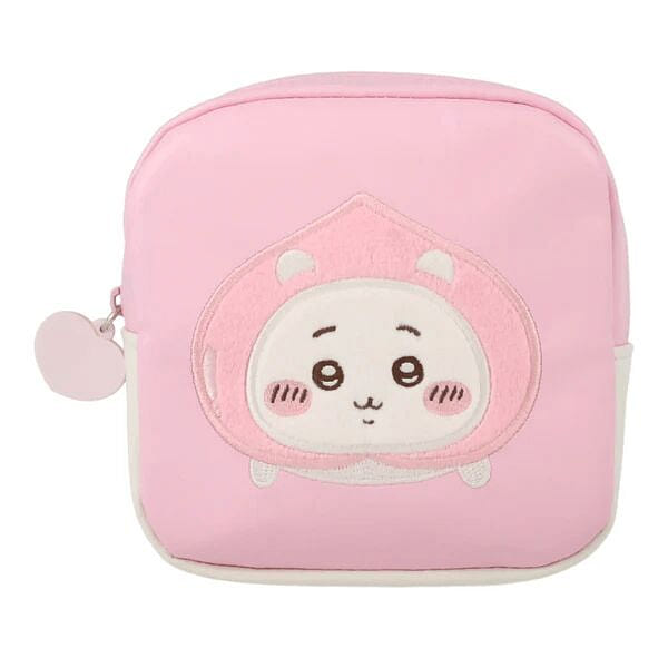 SkaterXChiikawa Peach Square Cosmetic Bag 1 count